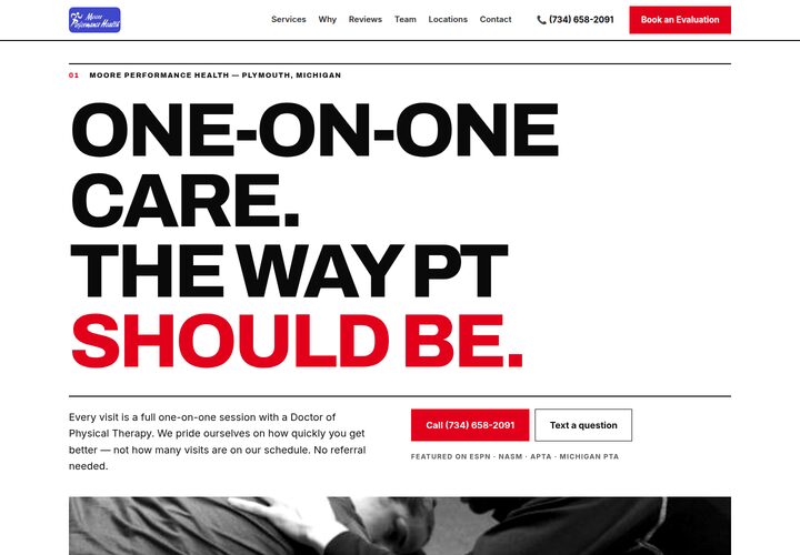 Design N — Swiss One-Pager